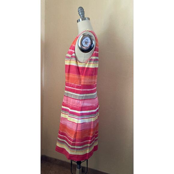 Pappagallo Women's Dress Size 6  Melon Multicolored Sleeveless NWT - Picture 4 of 10
